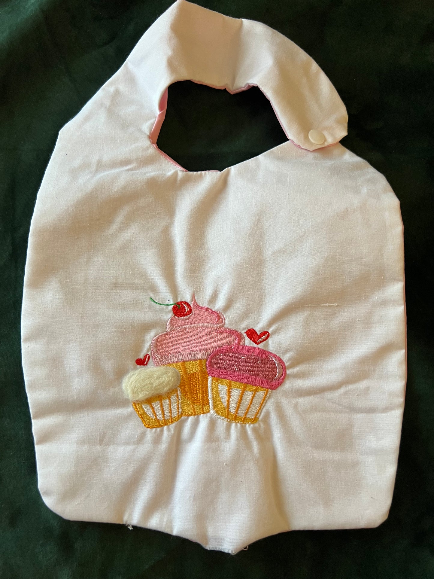 Cupcake Baby Bib