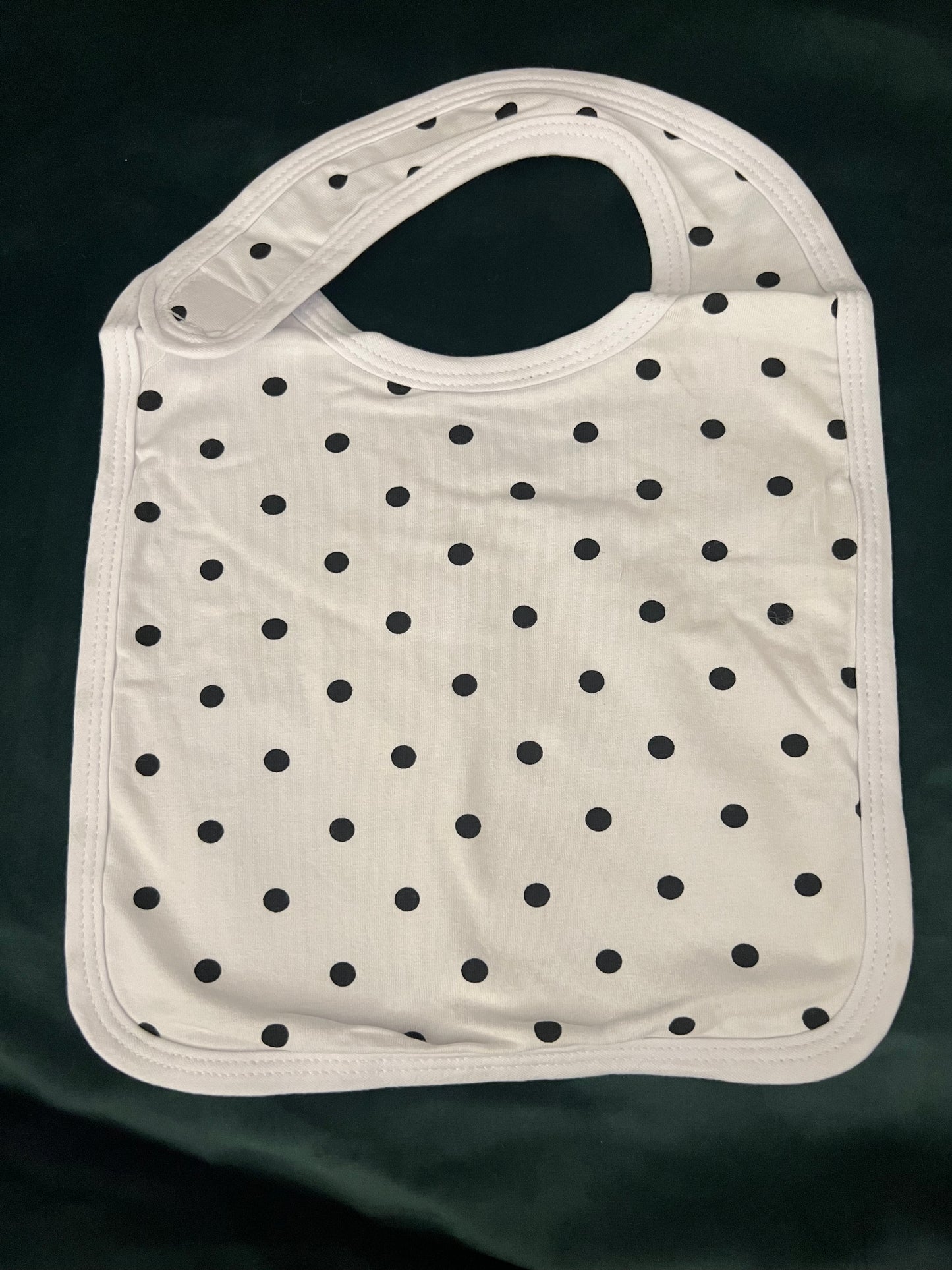 Black Poke a Dot and White Bib